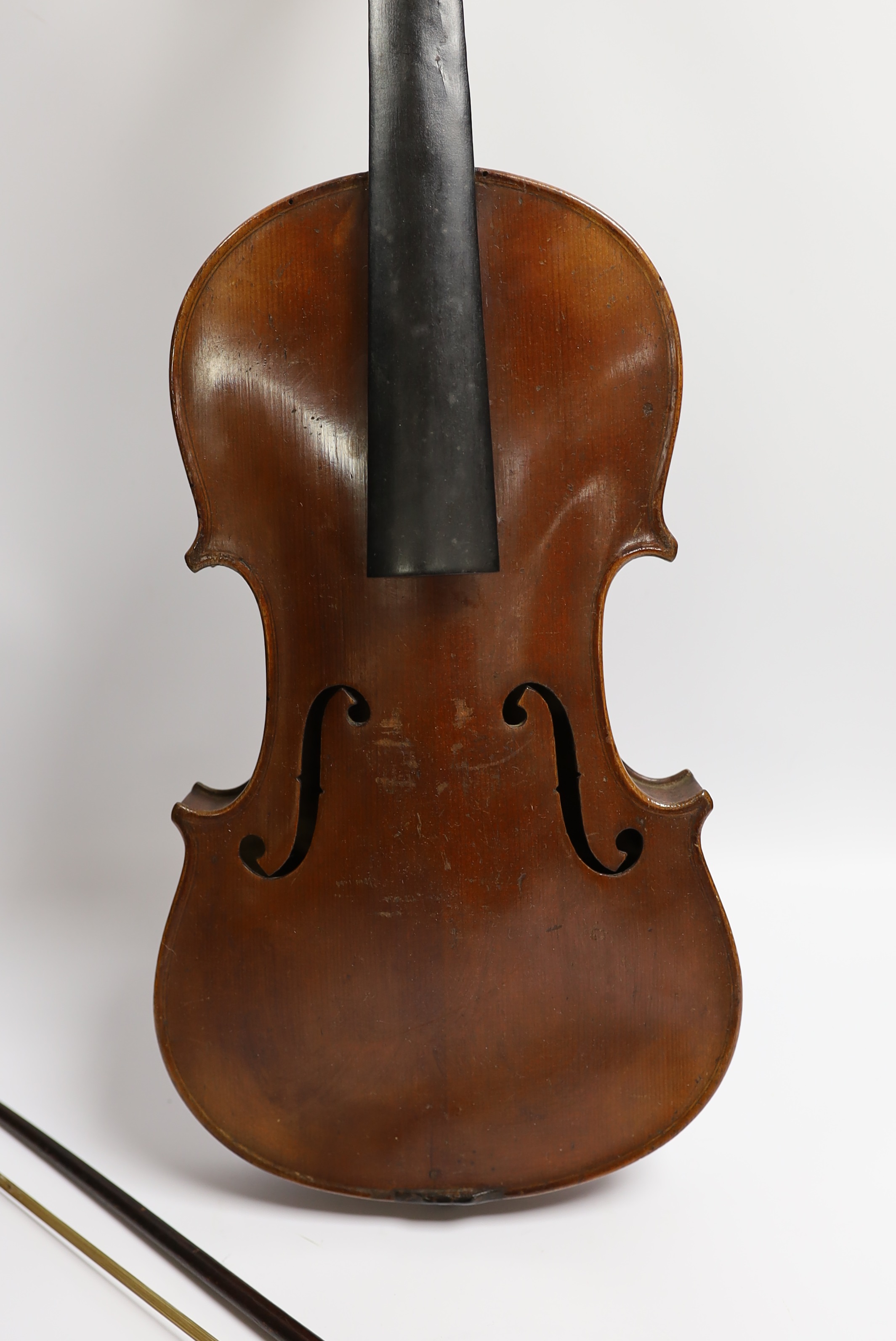 A German Stradivarius style violin, late 19th century, cased